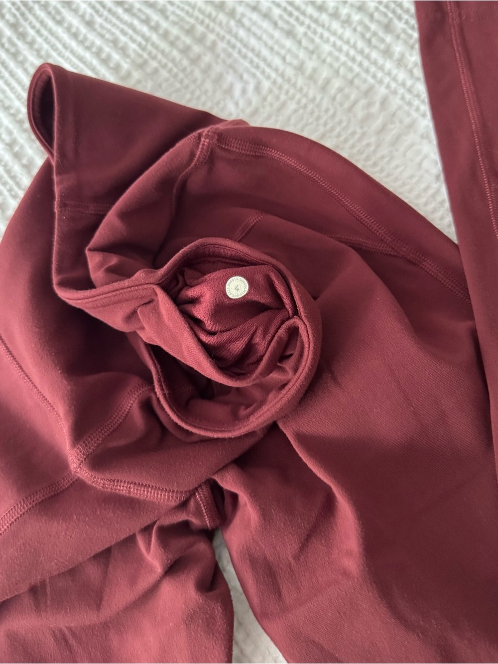 lululemon athletica Groove Pant Flare Super High Rise Size 4 Burgandy - Picture 8 of 8